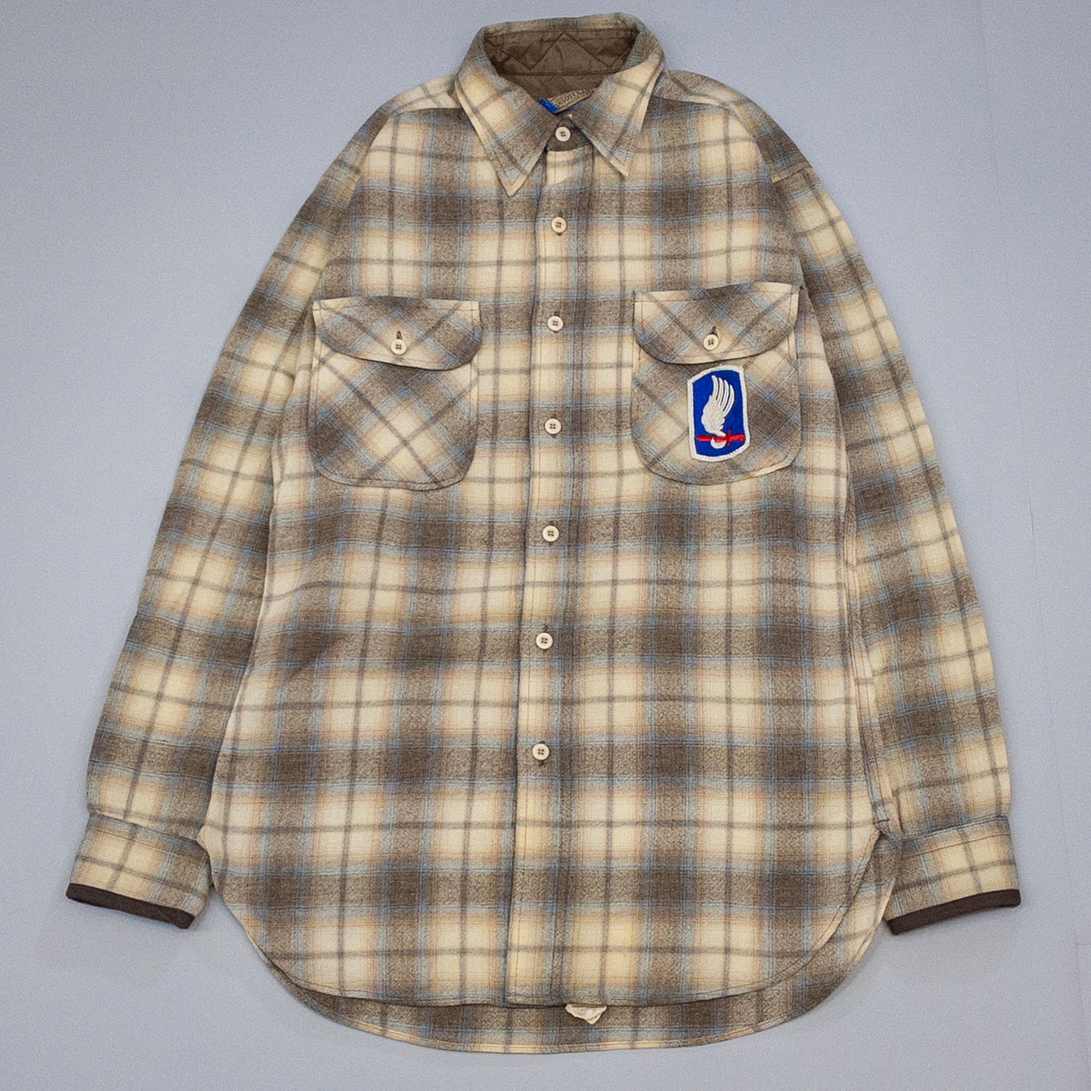 [メンズS] 70〜80年代 PENDLETON/ペンドルトン 長袖シャツ オンブレチェック ウールシャツ