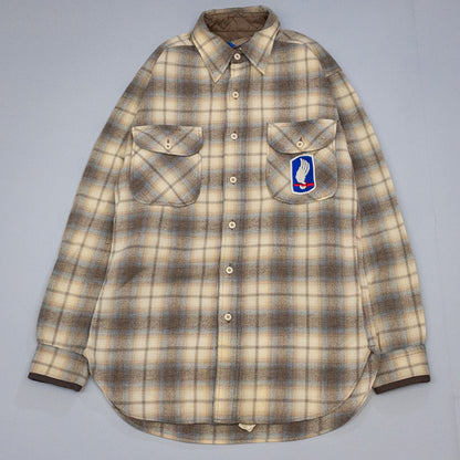 [メンズS] 70〜80年代 PENDLETON/ペンドルトン 長袖シャツ オンブレチェック ウールシャツ