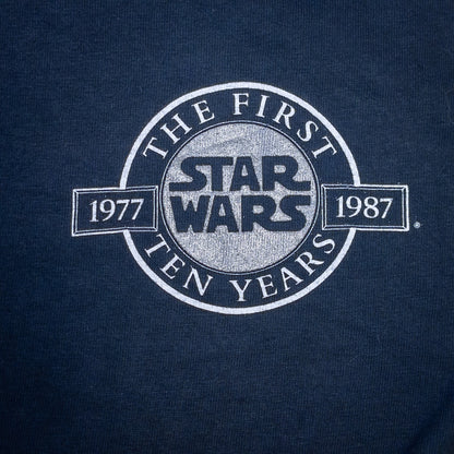 [メンズM] 80年代 Hanes/ヘインズ Tシャツ STAR WARS 10周年 ムービーT