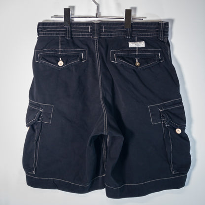 [メンズW33] 00年代 Polo Ralph Lauren/ポロラルフローレン ショートパンツ カーゴショーツ 黒染め