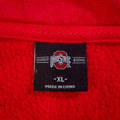 [メンズXXL] 00年代 スウェット トレーナー OHIO カレッジ ハーフジップ