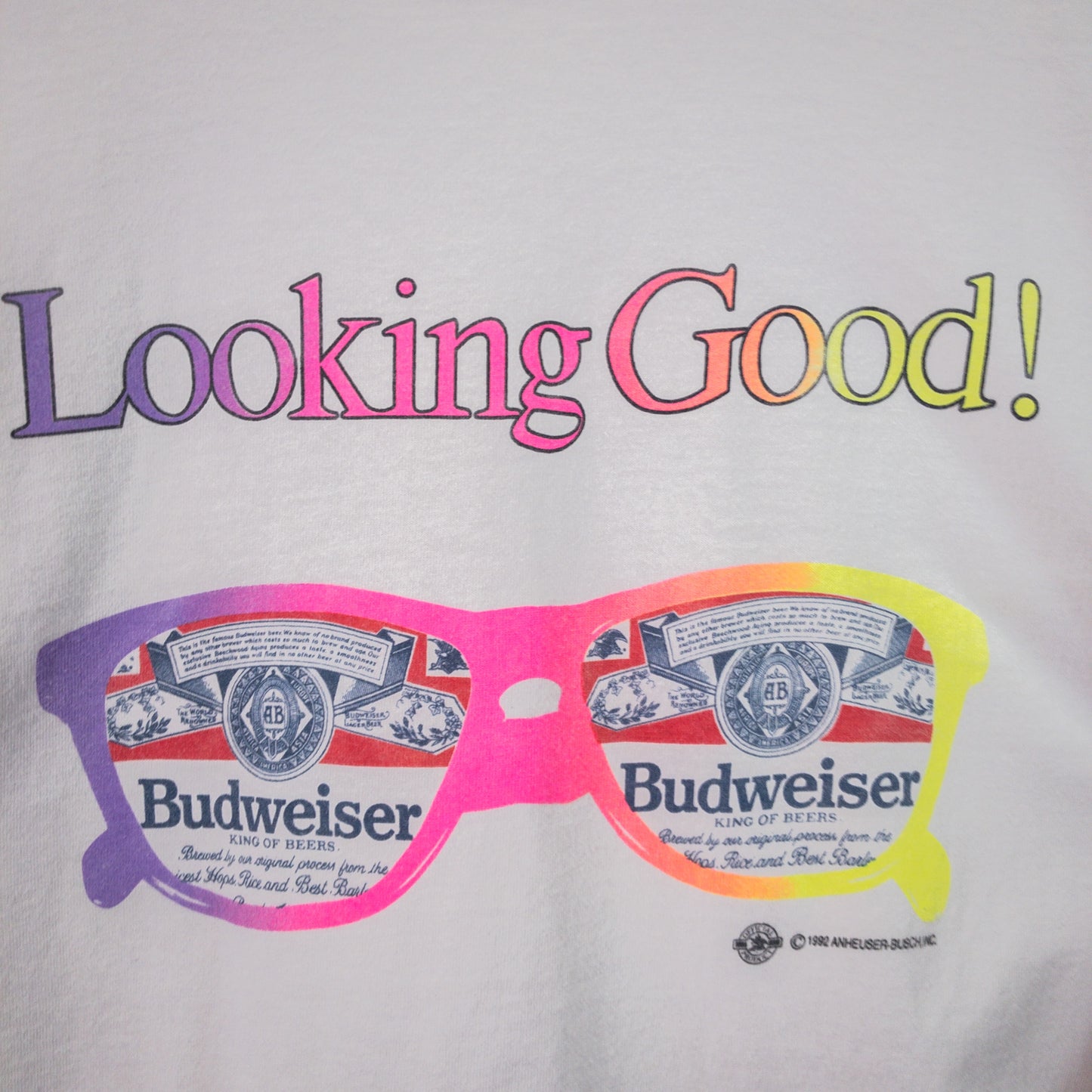 [メンズXL] 90年代 Fruit of the Loom/フルーツオブザルーム Tシャツ Budweiser バドワイザー 企業T