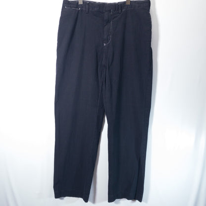 [メンズW35] 90〜00年代 Polo by Ralph Lauren/ポロバイラルフローレン スラックス シアサッカー 黒染め