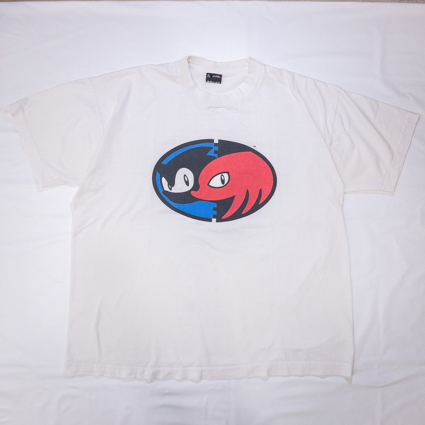 [メンズXL] 90年代 Fruit of the Loom/フルーツオブザルーム Tシャツ SONIC & KNUCKLES ソニックアンドナックルズ キャラクターT