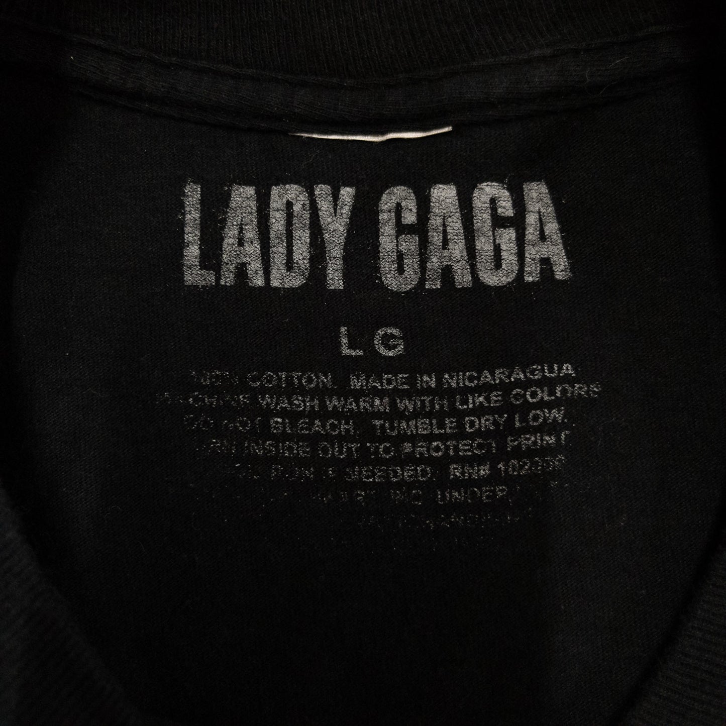 Lady Gaga レディー・ガガ Tシャツ L ブラック プリント GILDAN/ギルダン