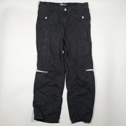 [メンズW34] 90〜00年代 Polo by Ralph Lauren/ポロバイラルフローレン ワークパンツ スノーカモオーバーパンツ 黒染め
