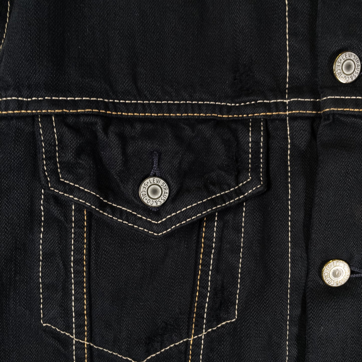 [メンズM] 00年代 Levi's/リーバイス Gジャン・デニムジャケット 黒染め