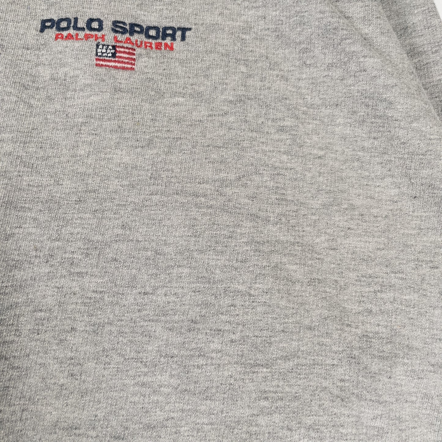 [メンズXXL] 90年代 POLO SPORT RALPH LAUREN/ポロスポーツラルフローレン スウェット トレーナー ハーフジップ