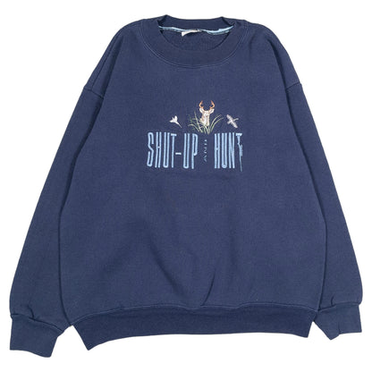 [メンズM] WON'S WEAR スウェット トレーナー ハンティング柄 アニマル柄 SHUT-UP AND HUNT