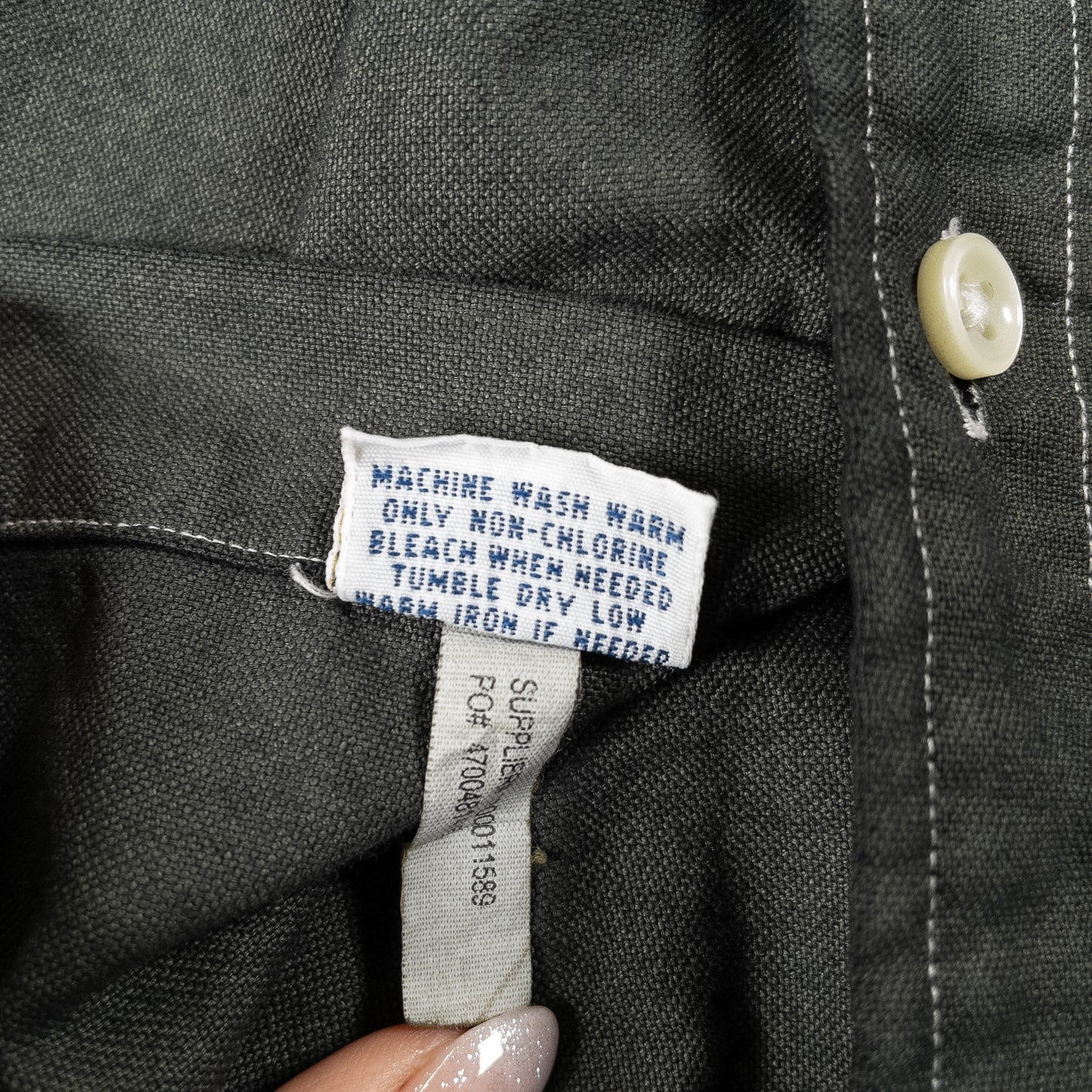 [メンズL] 00年代 Ralph Lauren/ラルフローレン 長袖シャツ 黒染め