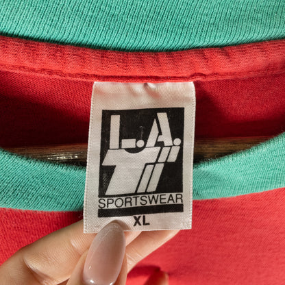 [メンズL] 90年代 L.A.SPORTSWEAR Tシャツ マルチカラー USA製