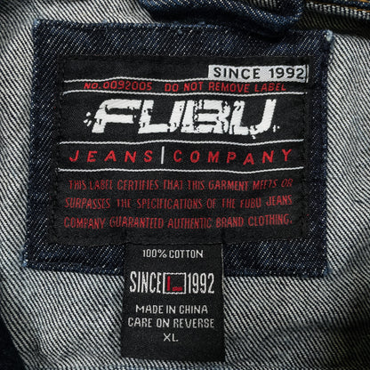 [メンズXXL] 90〜00年代 FUBU/フブ Gジャン・デニムジャケット 濃紺