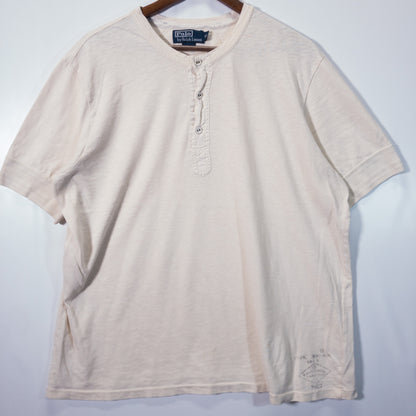 Tシャツ XL ホワイト ヘンリーネック  Polo Ralph Lauren/ポロラルフローレン