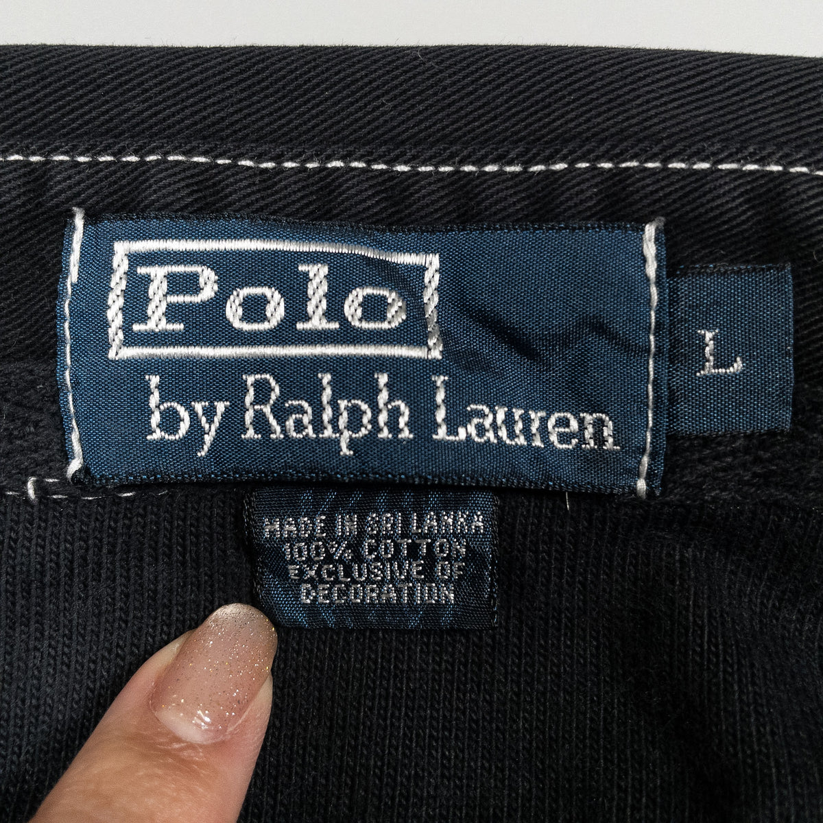 [メンズXL] 90〜00年代 Polo by Ralph Lauren/ポロバイラルフローレン 長袖Tシャツ ラガーシャツ ボーダー ビッグポニー 黒染め