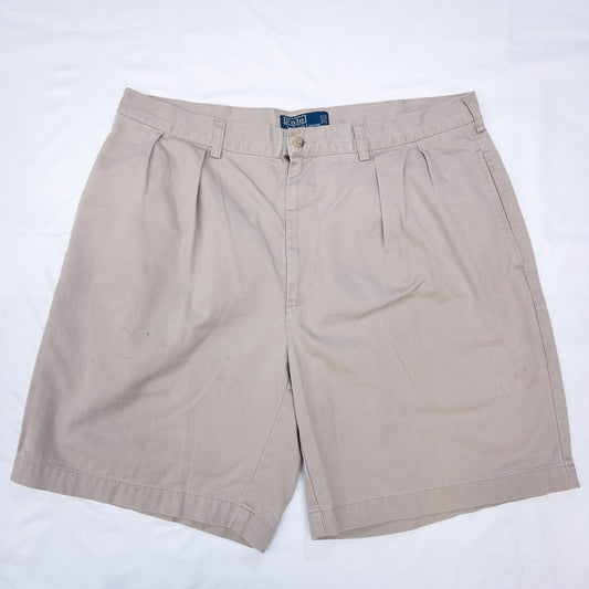 チノショーツ W38 ベージュ タック入り Polo By Ralph Lauren/ポロラルフローレン