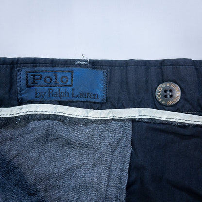 [メンズW32] 90〜00年代 Polo by Ralph Lauren/ポロバイラルフローレン スラックス 黒染め