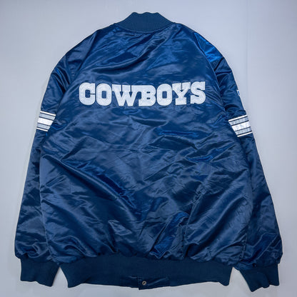 [メンズL] 00年代 STARTER/スターター スタジャン NFL COWBOYS ナイロンスタジャン アワードジャケット