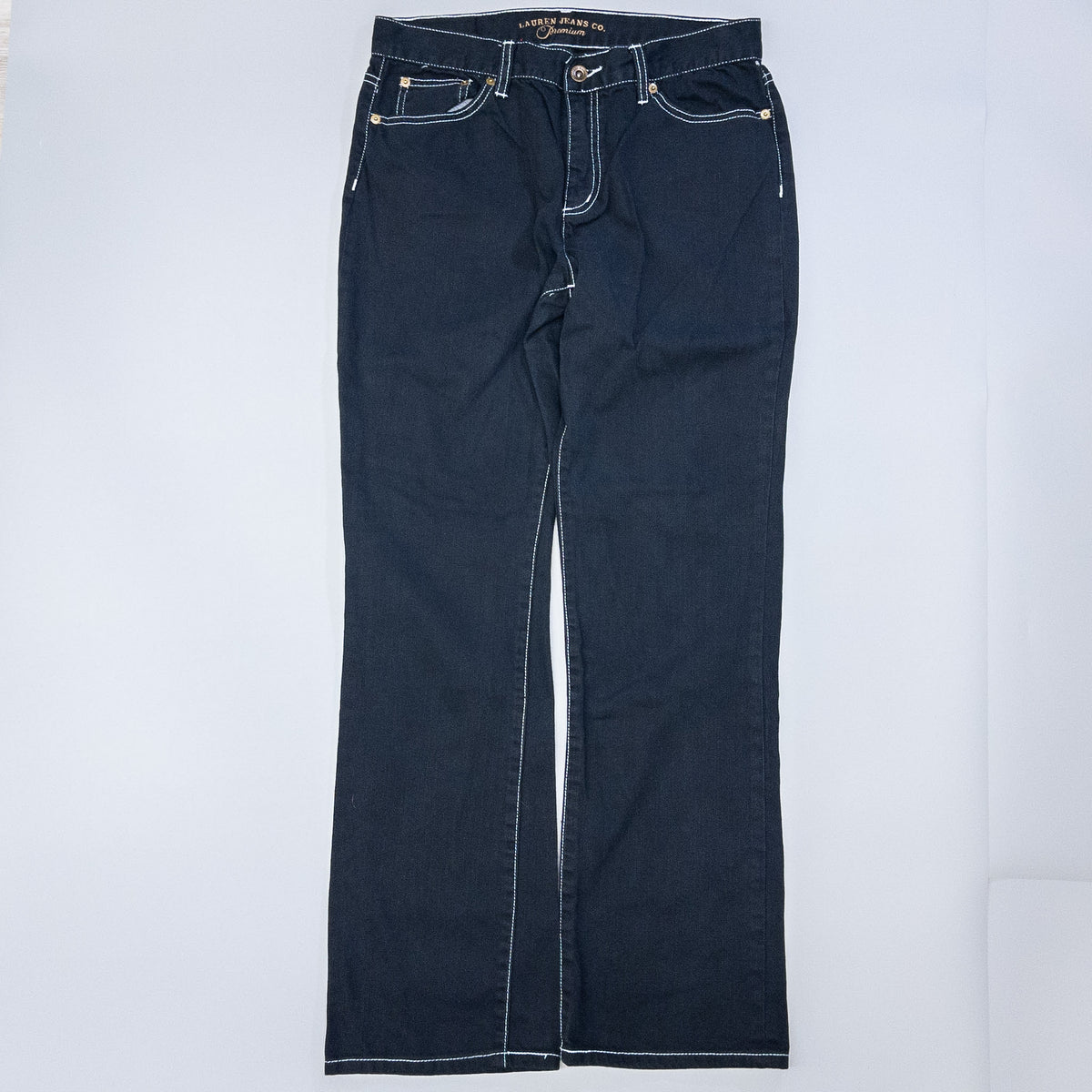 [レディースW31] 90〜00年代 LAUREN RALPH LAUREN/ローレンラルフローレン デニム ジーンズ ブーツカット 黒染め