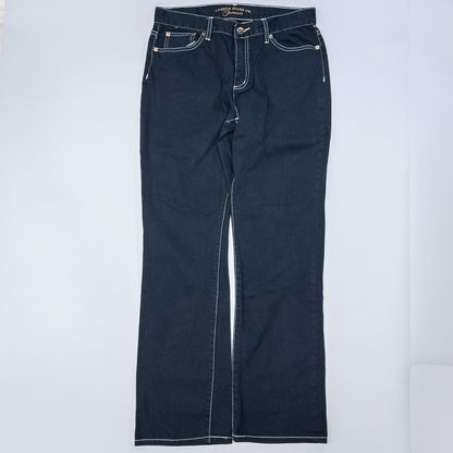 [レディースW31] 90〜00年代 LAUREN RALPH LAUREN/ローレンラルフローレン デニム ジーンズ ブーツカット 黒染め