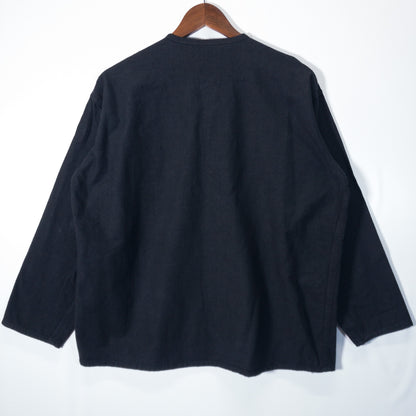 [メンズL] 80年代 長袖シャツ ソ連軍 スリーピングシャツ 黒染め