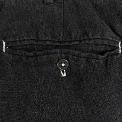 [メンズW33] 90〜00年代 Polo by Ralph Lauren/ポロバイラルフローレン スラックス リネンパンツ 黒染め