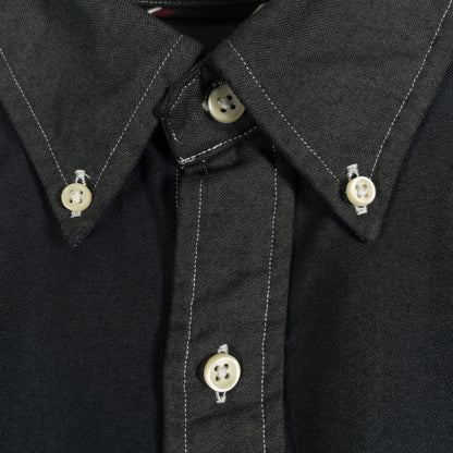 [メンズL] 00年代 Polo by Ralph Lauren/ポロバイラルフローレン 半袖シャツ 総柄 髑髏 黒染め