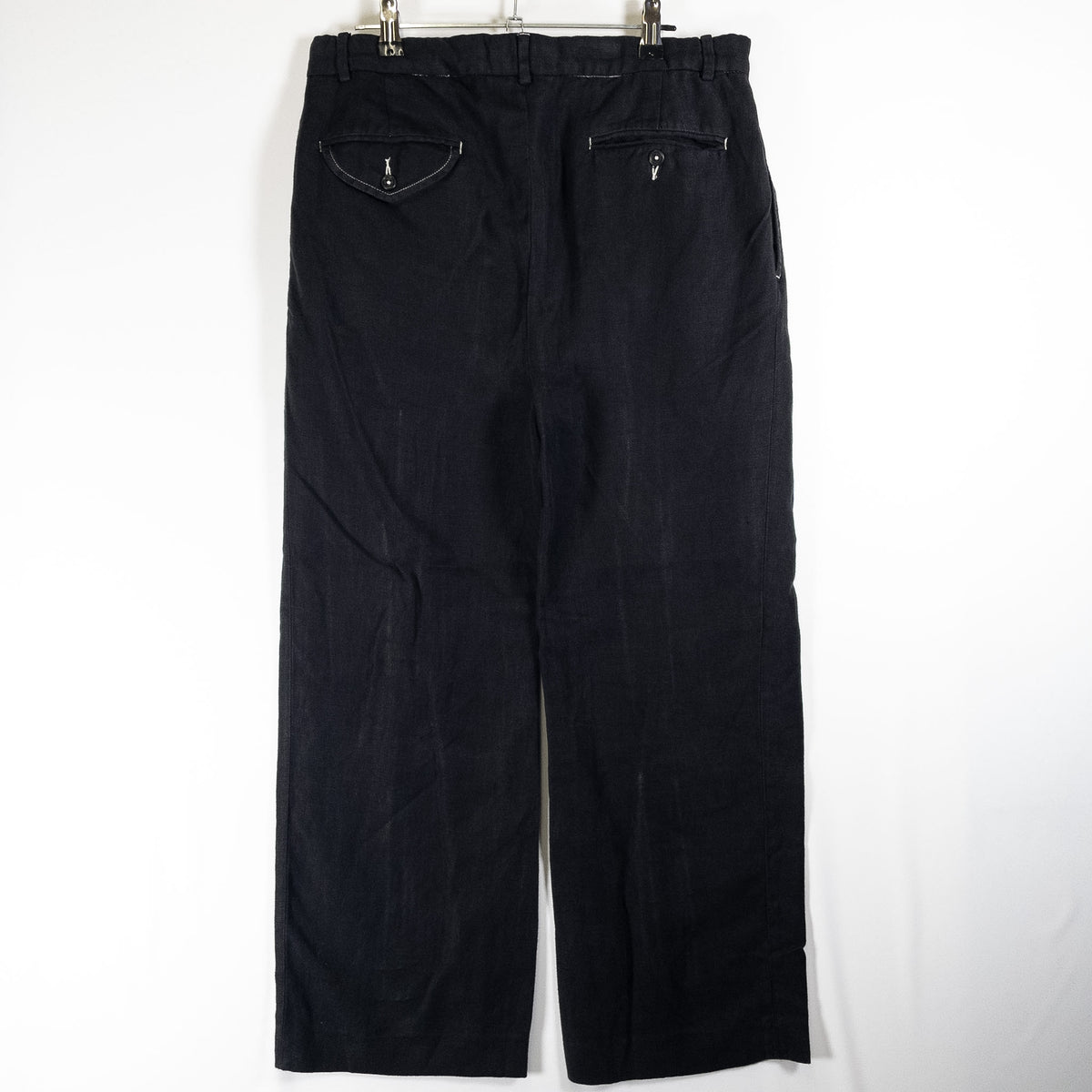[メンズW31] 90〜00年代 Polo by Ralph Lauren/ポロバイラルフローレン スラックス リネンパンツ 黒染め