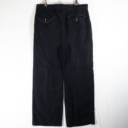 [メンズW31] 90〜00年代 Polo by Ralph Lauren/ポロバイラルフローレン スラックス リネンパンツ 黒染め