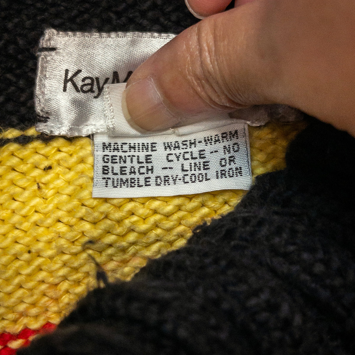 [メンズL] Kay Morris Designs ニット セーター ボーダー コットンニット