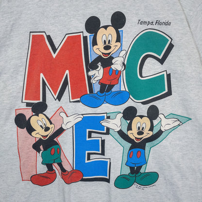 Tシャツ L グレー ミッキーマウスプリント Disney/ディズニー