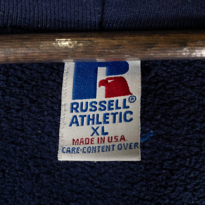 [メンズL] 90年代 Russell Athletic/ラッセルアスレチック パーカー フルジップ USA製 無地
