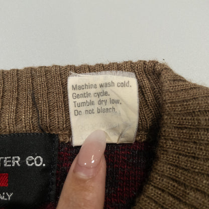 [メンズXL] 90年代 THE ITALIAN SWEATER CO. ニット セーター イタリア製 フェアアイル柄