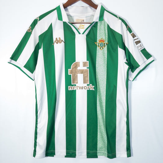 Real Betis レアルベティス サッカーユニフォーム M グリーン ストライプ