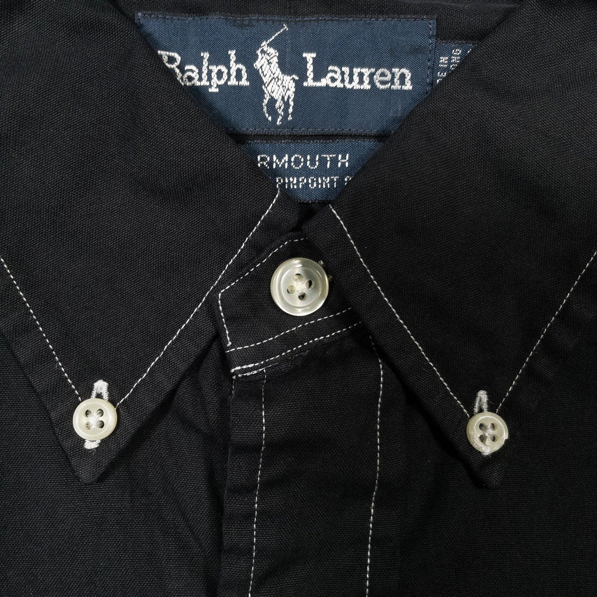[メンズ3XL] 90〜00年代 Ralph Lauren/ラルフローレン 長袖シャツ YARMOUTH 黒染め