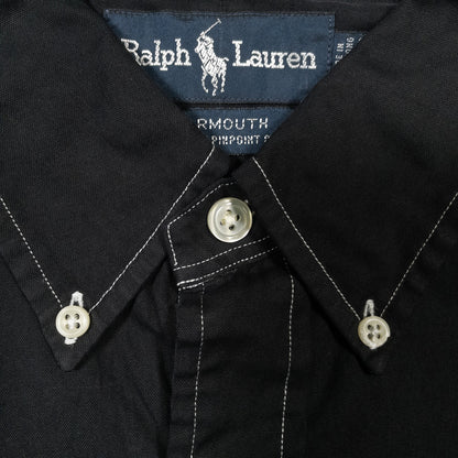[メンズ3XL] 90〜00年代 Ralph Lauren/ラルフローレン 長袖シャツ YARMOUTH 黒染め
