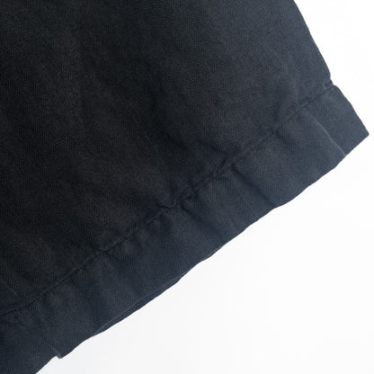 [メンズ3XL] 90〜00年代 Polo by Ralph Lauren/ポロバイラルフローレン 半袖シャツ リネン シルク 開襟シャツ 黒染め
