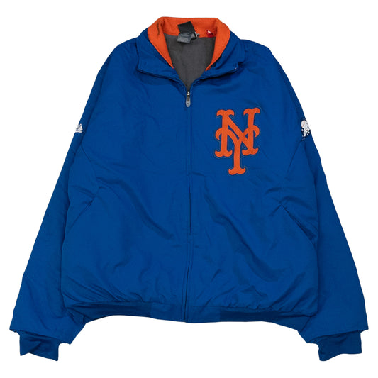 [メンズXL] 00年代 Majestic ナイロンジャケット ニューヨーク・メッツ MLB