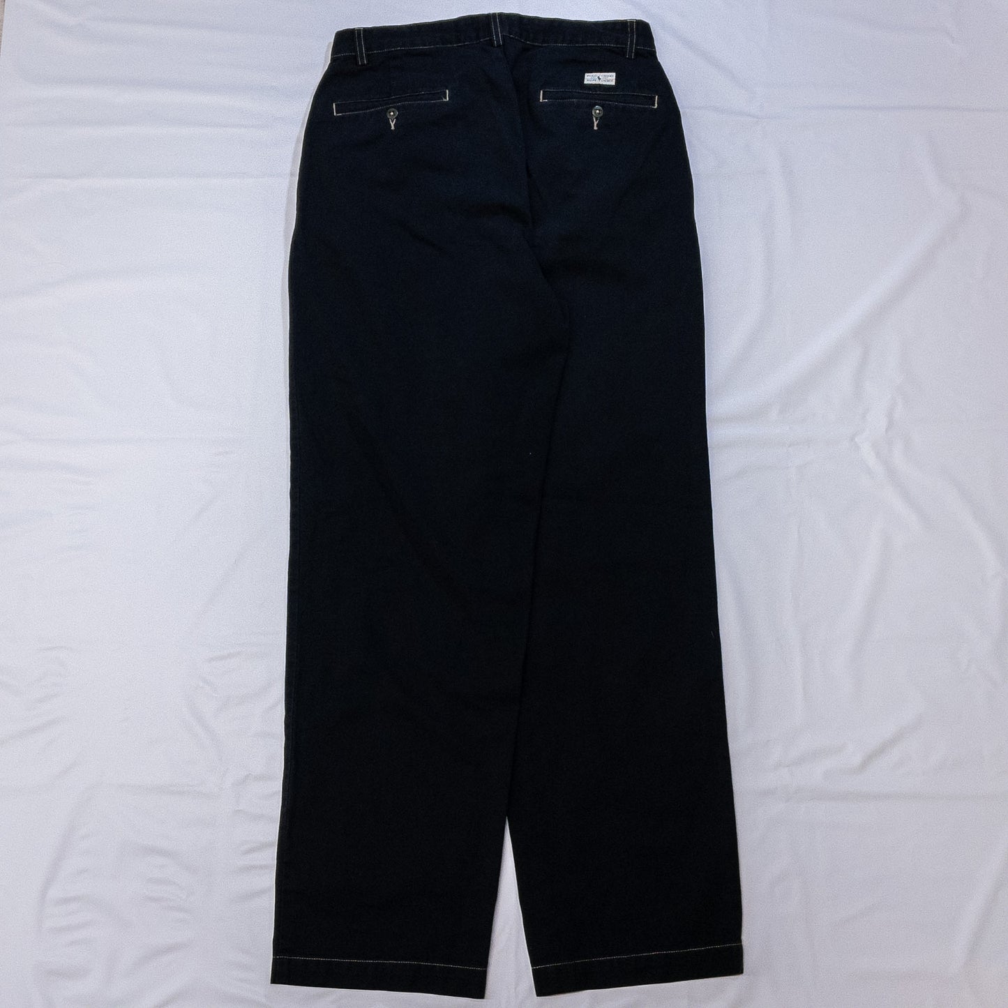 [メンズW28] 90〜00年代 Polo Ralph Lauren/ポロラルフローレン チノパン ツータック 黒染め