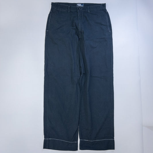 [メンズW30] 90年代 Polo by Ralph Lauren/ポロバイラルフローレン スラックス シアサッカー USA製 黒染め