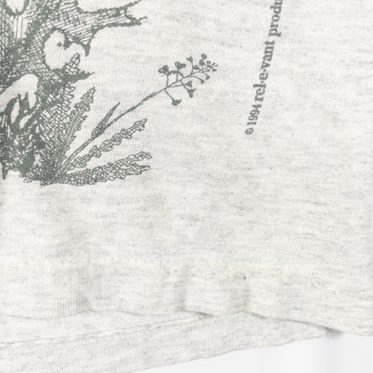 [メンズL] 90年代 rel-e-vant products Tシャツ ボタニカル 総柄 アートT