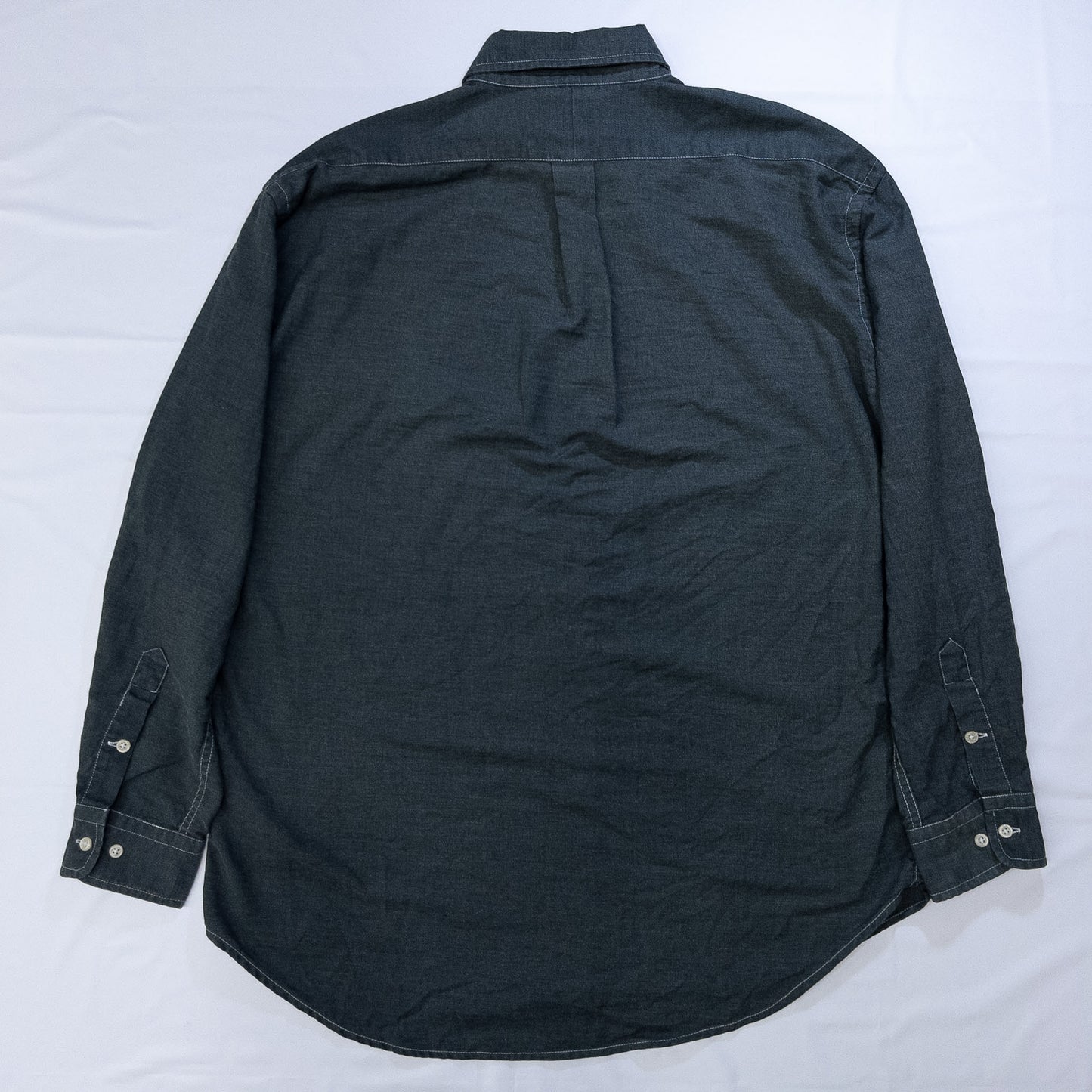 [メンズXL] 90〜00年代 Polo by Ralph Lauren/ポロバイラルフローレン ワイシャツ YARMOUTH BDシャツ 黒染め