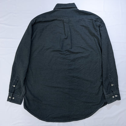 [メンズXL] 90〜00年代 Polo by Ralph Lauren/ポロバイラルフローレン ワイシャツ YARMOUTH BDシャツ 黒染め