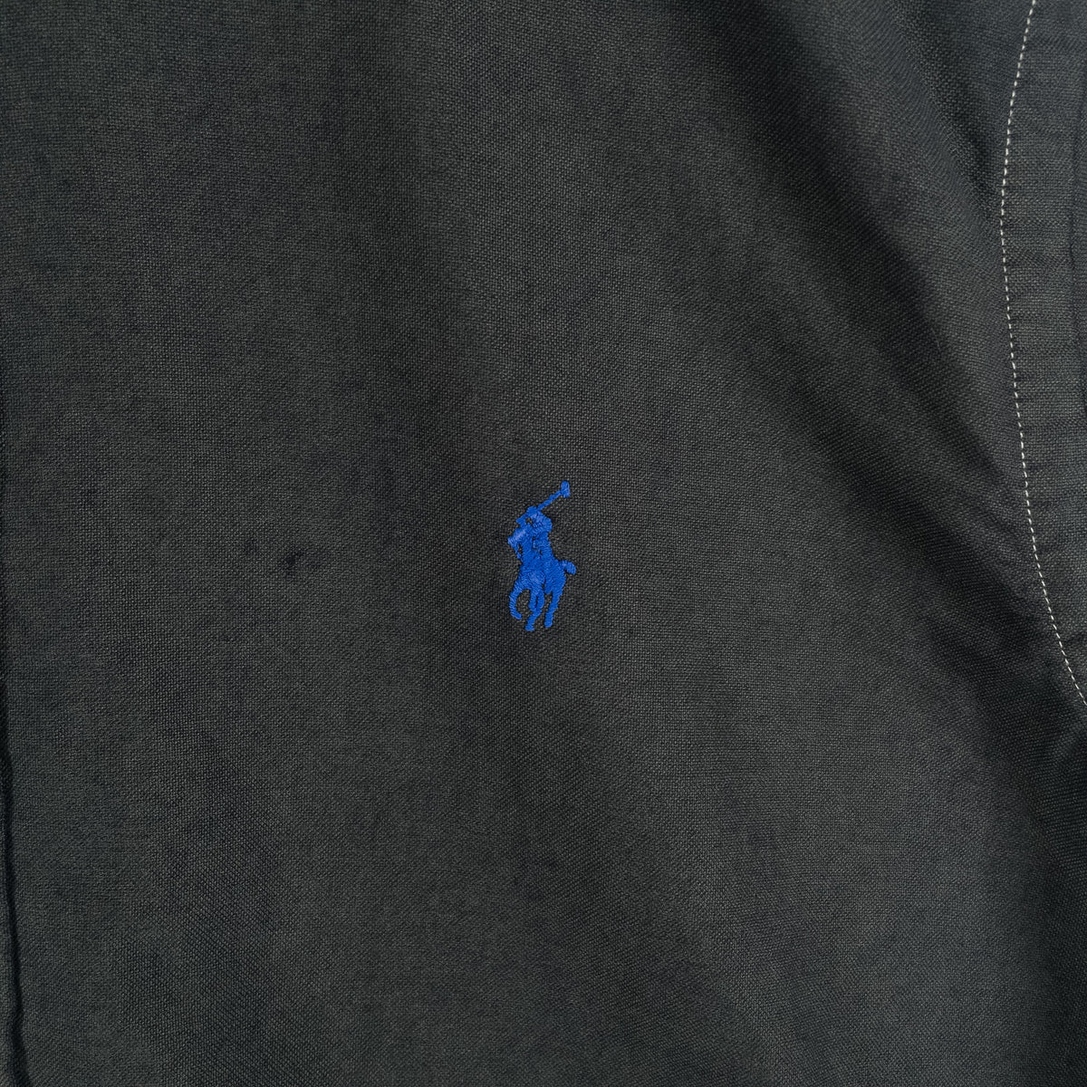 [メンズL] 90〜00年代 Ralph Lauren/ラルフローレン 半袖シャツ 黒染め