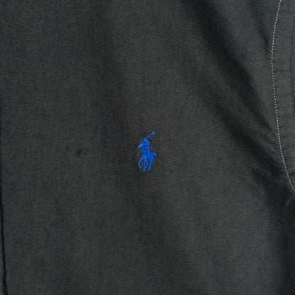 [メンズL] 90〜00年代 Ralph Lauren/ラルフローレン 半袖シャツ 黒染め