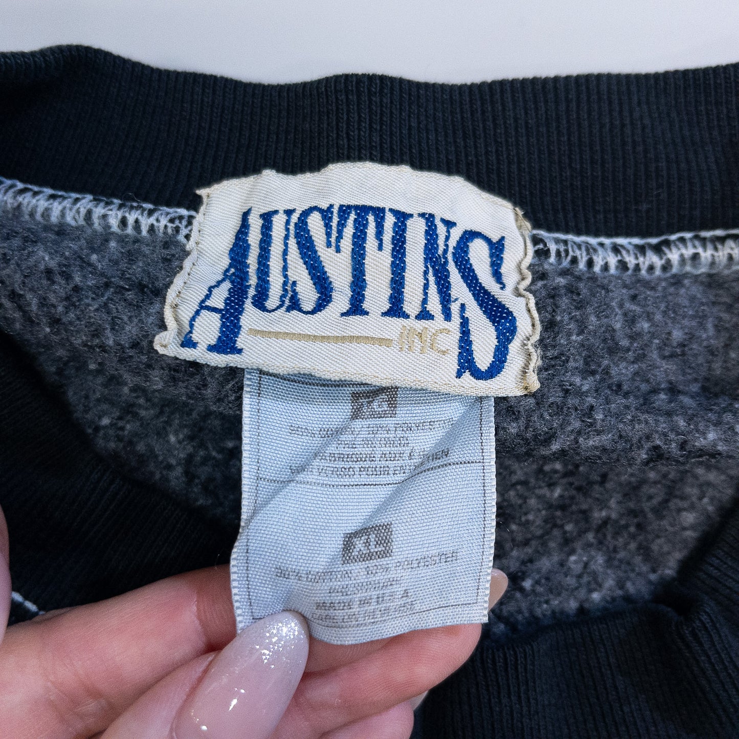 [メンズXXL] 90年代 AUSTINS スウェット トレーナー USA製 黒染め