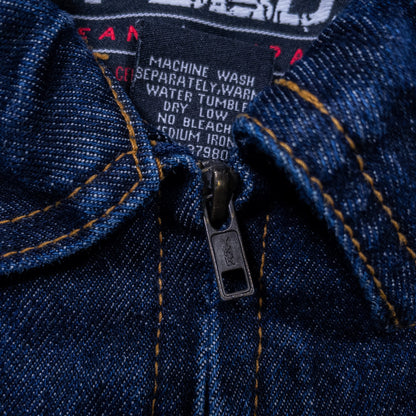 [メンズXXL] 90〜00年代 FUBU/フブ Gジャン・デニムジャケット 濃紺