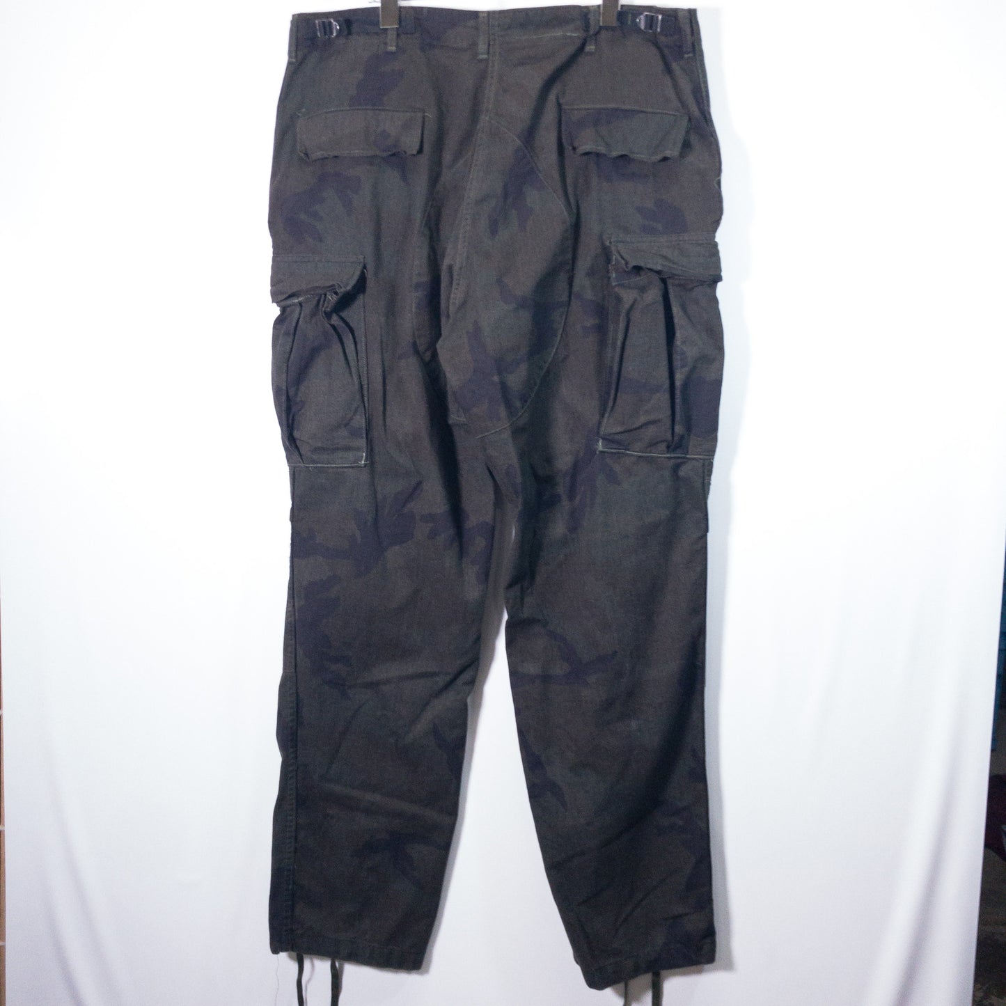 [メンズW37] 00年代 ワークパンツ BDU ミリタリーパンツ 黒染め