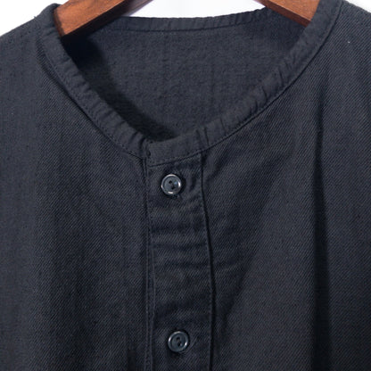 [メンズL] 80年代 長袖シャツ ソ連軍 スリーピングシャツ 黒染め