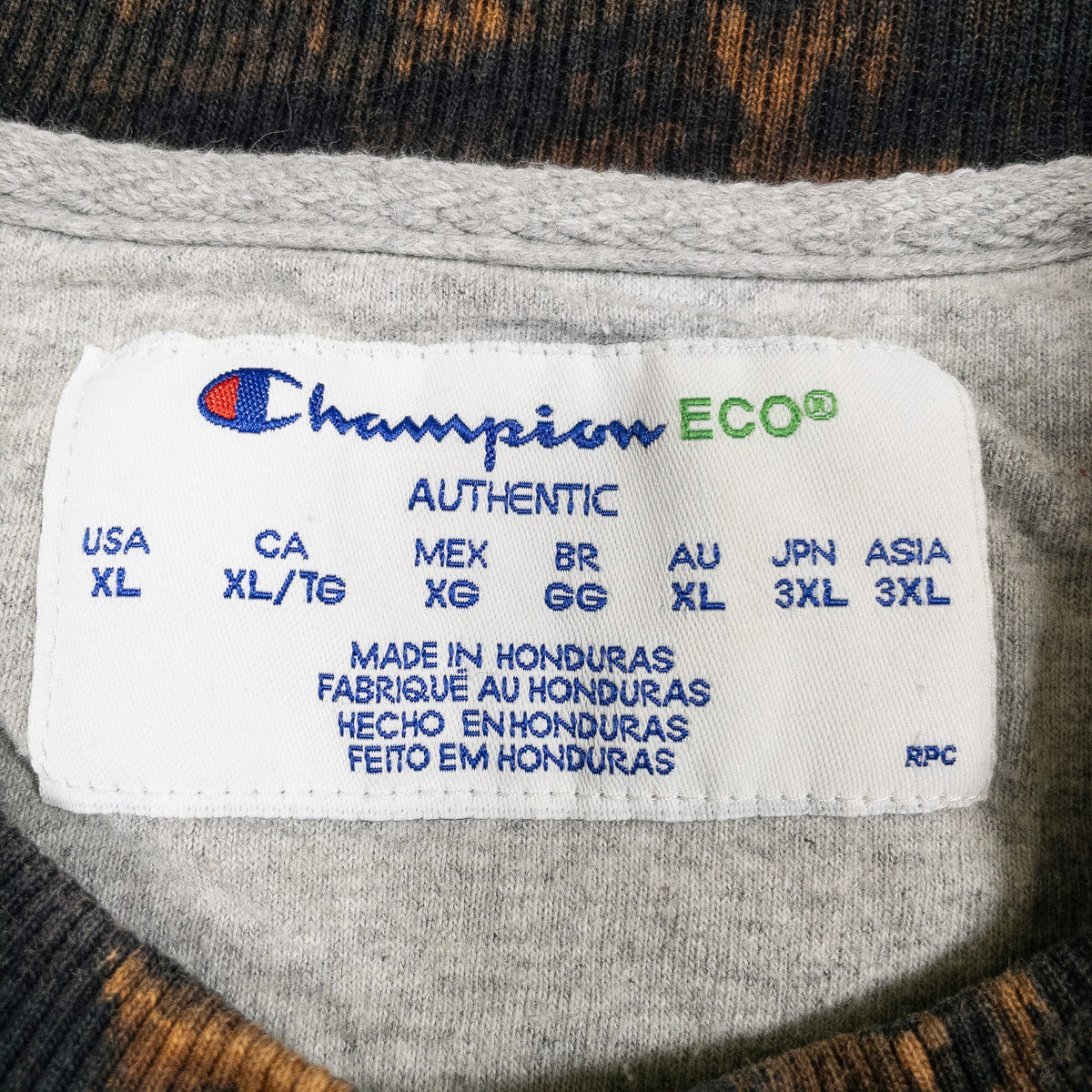 [メンズ3XL] Champion/チャンピオン スウェット トレーナー ワンポイント ビッグサイズ タイダイ染め