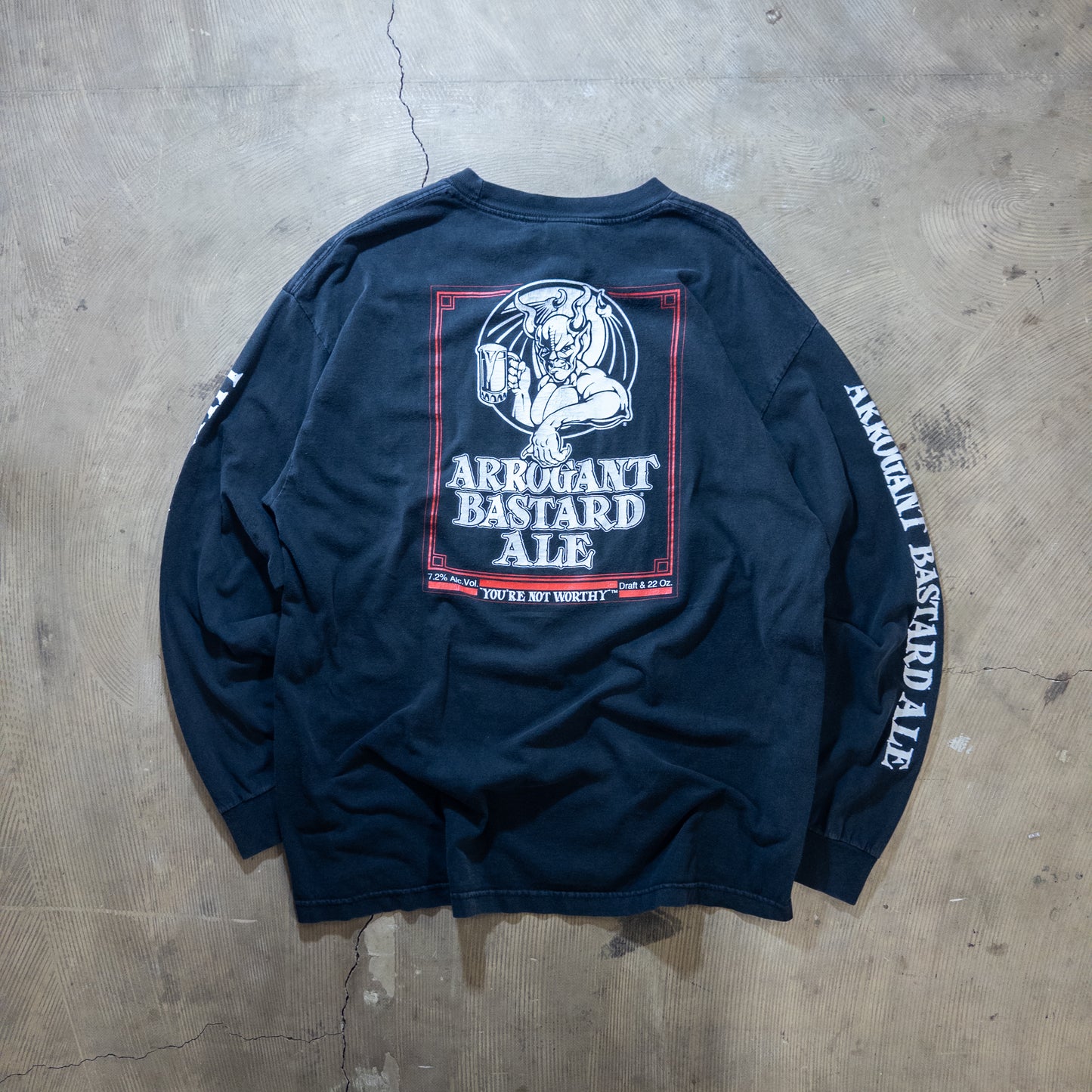 [メンズXL] 長袖Tシャツ Stone Brewing Arrogant Bastard Ale アロガントバスタードエール ロンT ビール